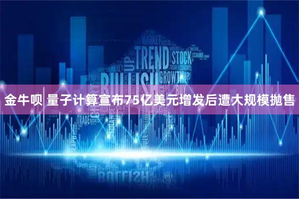 金牛呗 量子计算宣布75亿美元增发后遭大规模抛售